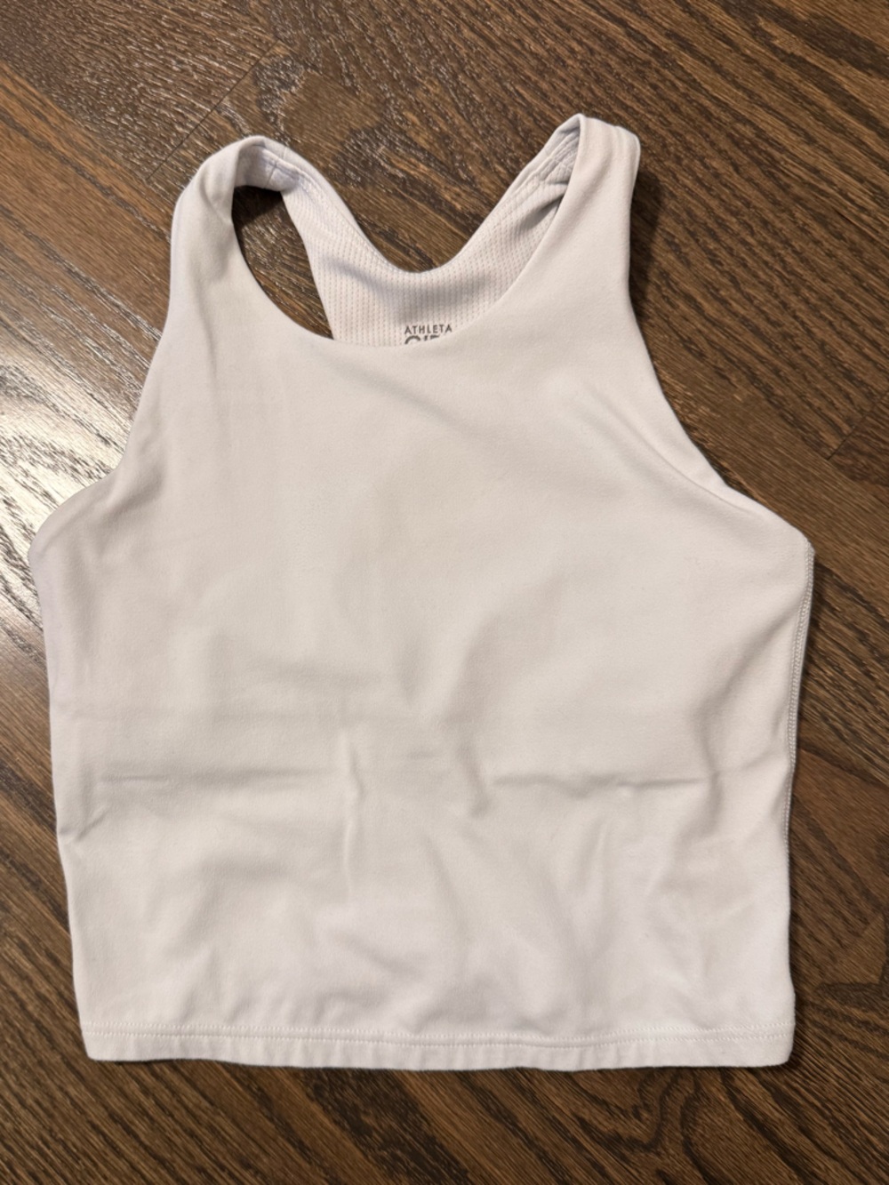 Athleta Girl white High-Neck Cropped Tank Top